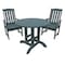 Highwood Usa Lehigh 3pc Round Outdoor Patio Furniture Dining Set AD-DNL36-NBE - alternate 1
